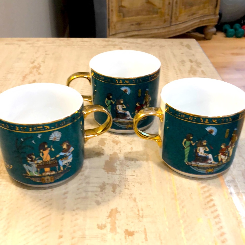 Set of 3 Egyptian Mugs